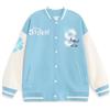 Disney Giubbotto bomber blu per ragazze Lilo e Stitch | Giacca college streetwear con grafica Stitch | Abbigliamento casual a maniche lunghe | Abbigliamento simpatico cartone animato
