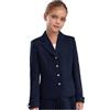 Xnihocha Giacca Blazer per Uniforme Scolastica Bambini Ragazze, Giacca Blazer a Manica Lunga con Colletto e Tasca Esterna, Giacca Blazer Casual 5-16 Anni, blu navy, 146 cm-152 cm
