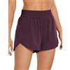 CRZ YOGA Pantaloncini Delfino Sportivi 7cm | Vita Alta, Fodera Rete, Asciugatura Rapida, Leggero, Una Tasca con Cerniera, per Donna