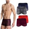 SzELL Boxer in Fibra di bambù, Intimo da Uomo Traspirante in Seta di Ghiaccio in Nylon, Boxer da Uomo in Morbida Rete Traspirante (3XL,4 PCS-B)