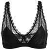 SilRiver Reggiseno da Donna in Pizzo Bralette Senza Stiratura Nero M