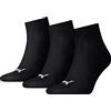 PUMA 3 pairs Unisex Quarter - Black 2.5-5 (35-38)