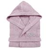 Cieffepi Home Collections SOLO MIO BASIC Accappatoio personalizzato unisex adulto con cappuccio in spugna di puro cotone (S, Rosa)