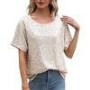 Generisch Top con paillettes da donna, camicette glitterate, a maniche corte con paillettes per le vacanze, top nero, gold, XXL