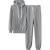 DUHGBNE Tuta Donna Completa con Cappuccio Zip Sportiva Tute Tuta da Donna per Il Tempo Libero Tute Casa Caldo Completo Felpa Manica Lunga E Pantaloni Vita Alta