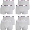 Fila Boxer Uomo 8 Pack - Logo Pants Cotton Stretch - Aderente - Bequem - Selezione Colore - Grigio, XL - 8 Pack