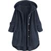 MJGkhiy Donna Cappotto In Peluche Curvy Pullover Sherpa Vestaglia Cardigan Con Tasche Teddy Outwear Soffice Hoodie Taglie Forti Felpa Con Coperta Kimono Fleece Hooded Jacket Manica Lunga