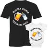 Puzzletee Coppia T-Shirt Magliette Body Neonato uso quotidiano Padre Figlio Festa del Papà Buona prima festa del Papà idea regalo