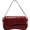 Junerain Borsa a tracolla rossa for donna Borsa hobo a mezzaluna Y2K Borsa tote piccola Borsa a tracolla da donna in pelle vegana Borsa sottobraccio Y2K rossa retrò Borsa alla moda autunnale