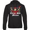 Bughyprint Felpa con Cappuccio Uomo Tifosi ROSSONERI Curva Sud Milano