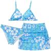 SEAUR 3 Pezzo Costume da Bagno per Bambini Ragazze Top Canotta Cool Slip Bikini Gonna da Bagno Set di Abbigliamento da Spiaggia Piscina per 8-14 Anni