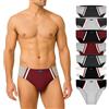 Brubaker Confezione da 7 Slip Sportivi da Uomo in Cotone Colorato - Pantalone retrò Senza Apertura - Intimo da Uomo per Ogni Giorno e Sport - Mix di Colori Rosso, Nero, Grigio, Bianco - Taglia XL