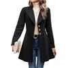 MOKBAY Cappotto in Lana Donna Giacca Inverno Eleganti Invernali Autunnale Elegante Giubbino Termico Cappottino Lana Cappotti da Cappotto Invernale Donna Elegante XL