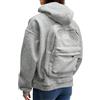 Fulidngzg Felpa Uomo Donna Invernale con Zaino Incorporato e Cappuccio Giacca con Zip Sportiva Antivento Termica Elegante Giubbotto Curvy Casual Moda Autunno Primaverile per Viaggio Trekking