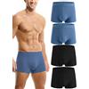 HOEREV Boxer da Uomo in Modale Super Morbido, Confezione da 4,2Blu2Nero,XS
