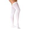 SEGRETA 00053 (Bianco, L) Calze Antitrombo Donna e Uomo Post Operatoria, Autoreggenti Anti Embolo con Punta Ispezionabile, per Degenza, Antiembolismo, Compressione Graduata 18-23 mmHg