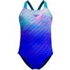 Speedo Costume da bagno da ragazza con stampa Powerback Deep Sapphire/Maya Blue