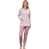 SNELLY Pigiama Donna Primavera Estate 100% Cotone Pigiami 2 Pezzi con Bottoni Aperto o Chiuso Fantasia a Scelta Taglia 44 46 48 50 52 54 56 58 60 (Taglie Forti)