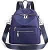 JIANLINST Mini zaino da donna, alla moda, borsa a tracolla, impermeabile, casual, zaino da giorno, Blu, S