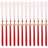 Didiseaon Nappe per Cappelli da Laurea 2026 Rosse con Ciondolo Commemorativo, Set 12 Pezzi in Poliestere Resistente per Cerimonie di Laurea, Decorazioni Accademiche con Anello