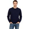 Marenza Girocollo Uomo Manica Lunga Misto Cashmere Seta Made in Italy
