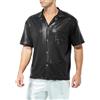 Casey Kevin Paillettes Uomo Camicia Canotta Glitter Discoteca T Shirt Maniche Camicie Metallico Glitterata Stile Anni '70 Festa Party Ballo Danza Club Maglietta Maniche Corte