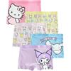 NEXT Ragazza Confezione da 5 Shorts di Hello Kitty | Bambino, gamba corta, tassello a doppio strato e una morbida finitura con orlo a doppia cucitura