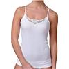 JADEA - Camiciola Spalla Stretta Donna 9000 Bianco 3 Pezzi, Bianco, 5