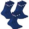 Fila 9 Coppia Calzini, Spugna Calzini da tennis con logo colorato, Unisex (3x pacco da 3) - marino, 39-42 (6-8 UK)