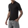 RED BRIDGE Redbridge by Tarz Cool - Polo a maglia con motivo a treccia - manica corta, colletto polo slim fit per look casual elegante, Nero , XL