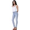 Koroshi Pantalone Lungo Jeans Slim con Dettagli di Perle Laterali Colore Blu da Donna di Colore Blu CL, blu, 40