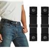 VONMELLI Cinture senza fibbia per uomo e donna, confezione da 2 cinture laterali elastiche senza fibbia, cintura invisibile regolabile per jeans e pantaloni