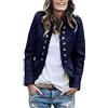 Xmiral Giacca Donna Cappotti Donna Casual Moda Autunno Inverno Bottone Manica Lunga (M,Marina Militare)