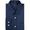 HISDERN Camicia da uomo a maniche lunghe, con bottoni, per il tempo libero da uomo, a contrasto interno, formale, affari, smoking, camicia da sposa