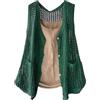 RWGSNB Gilet Donna, Canotta all'Uncinetto Donna Morbido Cotone Bottoni sul Davanti Senza Maniche Cardigan Estivo Traforato Canotta Casual Maglia Leggera Copricostume per L'Uso Quotidiano e Feste