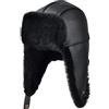 MGGMOKAY Unisex Cappello da Aviatore Cappelli,Russo Cappello con Paraorecchie,Pelliccia Berretto Antivento Invernale,Nero,M