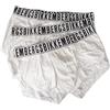 Dirk Bikkembergs Boxer Uomo Bikkembergs Confezione 3 Boxer Elastico a Vista Cotone Elasticizzato Underwear Articolo BKK1UTR01TR Tri-Pack Trunk, White, L - EU L - US M - FR 4