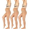 BANANALU Collant per donne incinte 40 Den S, M, L, XL collant premaman, Set da 3 pezzi, M