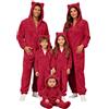 Kobilee Pigiami Abbinati Coppia Lungo di Peluche Carino Pigiama Natalizio Coordinati Famiglia Cotone Invernale per Donna Uomo Bamino Caldo Comodo M