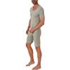 Normann Care Body per la cura a maniche corte, unisex, con cerniera sulla gamba, grigio., XL