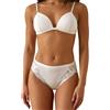 JADEA 530 - 6 Paia di Slip Donna in Cotone Modal con Bordo Smerlato ed Elegante Pizzo Anteriore e Posteriore - Intimo Confortevole, Morbido e Raffinato, Bianco, TG 3