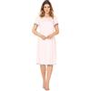e.Femme Camicia da Notte da Donna Marion 308, Manica Corta, 50% Cotone e 50% Modal, Salmone/Stampa, 46
