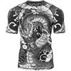 LAFROI - Maglia a maniche corte da uomo, rash guard a compressione UPF 50+, CLY08D, dragon, M