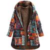 Xmiral Maglione Donna Felpa con Cappuccio Inverno Stampa in Stile Etnico più Cappotto di Cotone Sciolto di Velluto Maniche Lunghe Sweatshirt Hoodie