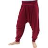 SAVARI | Pantaloni Harem senza tasche | Etnico | Confortevole | Pantaloni ideali per Yoga, Pilates e Danza | Uomini e donne | Nessun tiro basso e vita larga | Nero, Bianco, Grigio, Blu, Vino | S-3XL ·