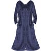 Generic Accappatoio lungo da donna, in pile, extra spesso, con cerniera, per l'inverno, per l'inverno, per la mattinata, accappatoio, vestaglia per la casa, con tasche, abito casual, Marina Militare, XL