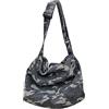LYEAA Borsa a tracolla retrò Camouflage Canvas Tote Bag Grande Capacità Cerniera lavabile for il tempo libero Viaggio Shopping Borsa a mano, Grigio, 9.4x5.9x3.54in