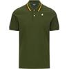 K-Way Polo Modello JUD Colore Green Blackish con Logo sul Petto