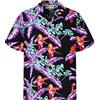 Paradise Found Camicia da Uomo Rainforest_Shirts, Palme Neon irlandesi Moda, L