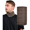 Basic Sense Scaldacollo multifunzionale in cotone ricco di sport Snood scaldacollo ghetta, Marrone, M